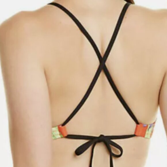 Trina Turk Red Orange Print Bikini Set size 14 NWOT - Picture 5 of 5